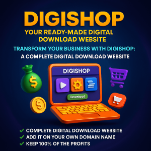 Digishop – Your Ready-Made Digital Download Website for Effortless Online Selling